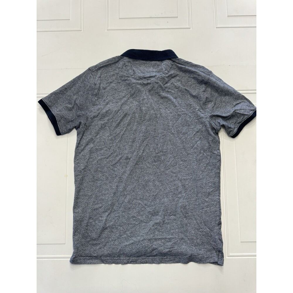 Denim & Flower Polo Shirt Medium Adult Blue Gray Pocket Casual Mens L - Picture 4 of 4